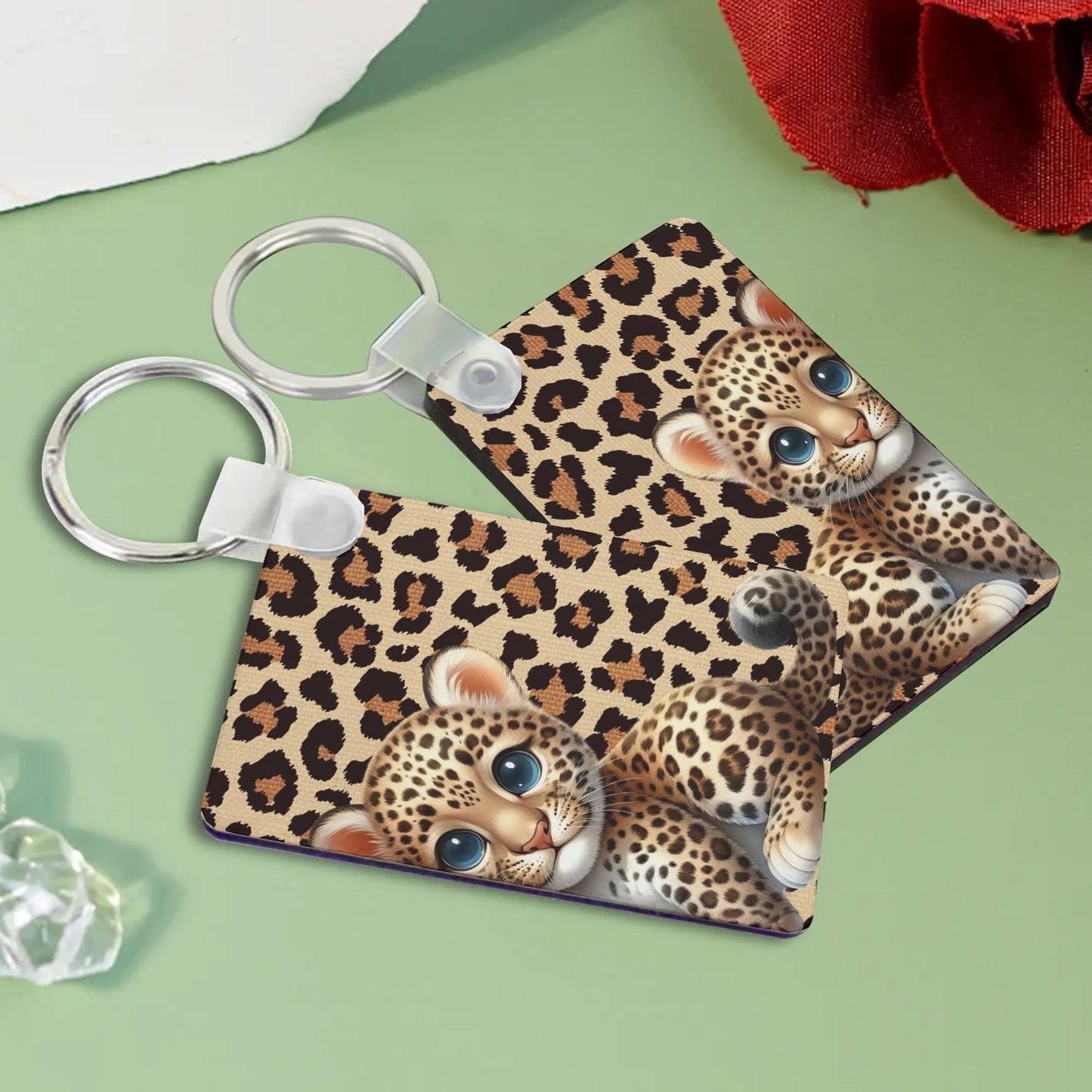 Heartfelt Gift Ideas: Unique Fun African Animal Prints Keychains - Double-Sided Printed, Unique Designs, Perfect for Luggage & Keys