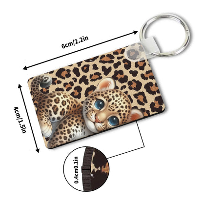 Heartfelt Gift Ideas: Unique Fun African Animal Prints Keychains - Double-Sided Printed, Unique Designs, Perfect for Luggage & Keys