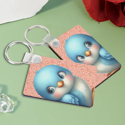 Heartfelt Gift Ideas: Unique Fun Birds of a Feather Keychains - Double-Sided Printed, Unique Designs, Perfect for Luggage & Keys