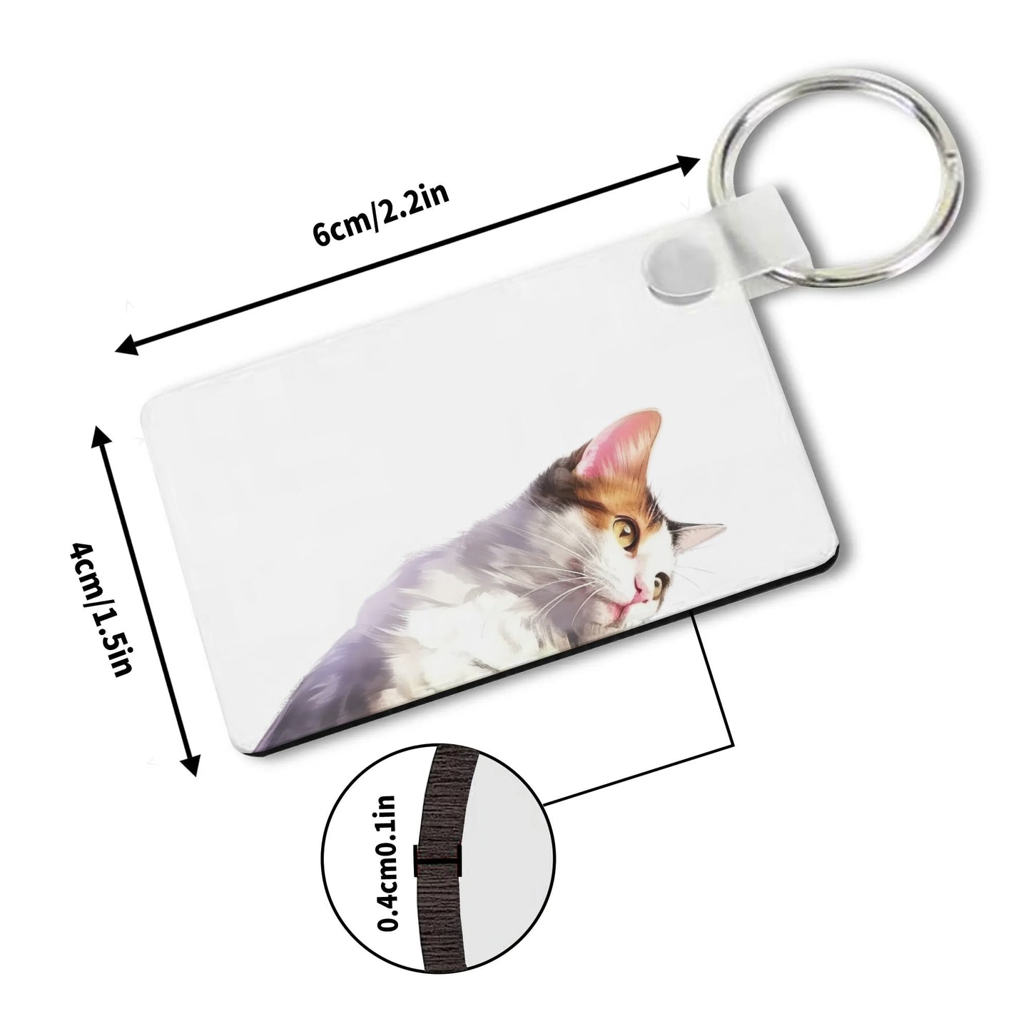 Heartfelt Gift Ideas: Unique Fun Cat Lover Keychains - Double-Sided Printed, Unique Designs, Perfect for Luggage & Keys