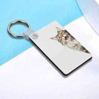 Heartfelt Gift Ideas: Unique Fun Cat Lover Keychains - Double-Sided Printed, Unique Designs, Perfect for Luggage & Keys