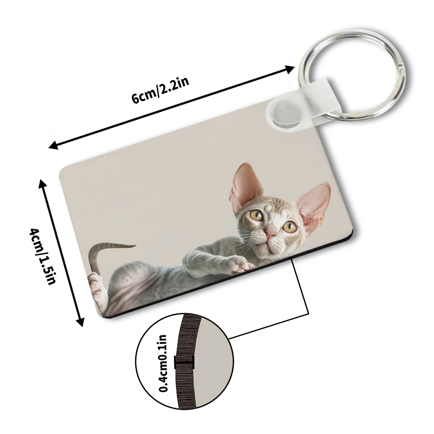 Heartfelt Gift Ideas: Unique Fun Cat Lover Keychains - Double-Sided Printed, Unique Designs, Perfect for Luggage & Keys