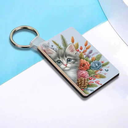 Heartfelt Gift Ideas: Unique Fun Cat Lover Keychains - Double-Sided Printed, Unique Designs, Perfect for Luggage & Keys