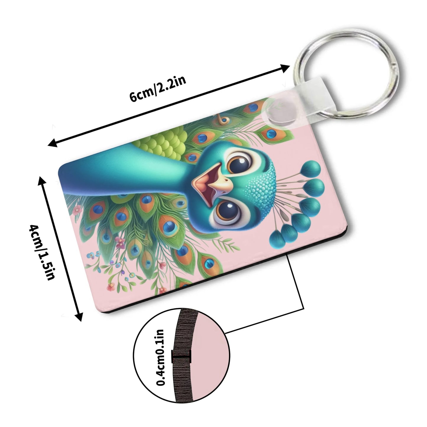 Heartfelt Gift Ideas: Unique Fun Birds of a Feather Keychains - Double-Sided Printed, Unique Designs, Perfect for Luggage & Keys