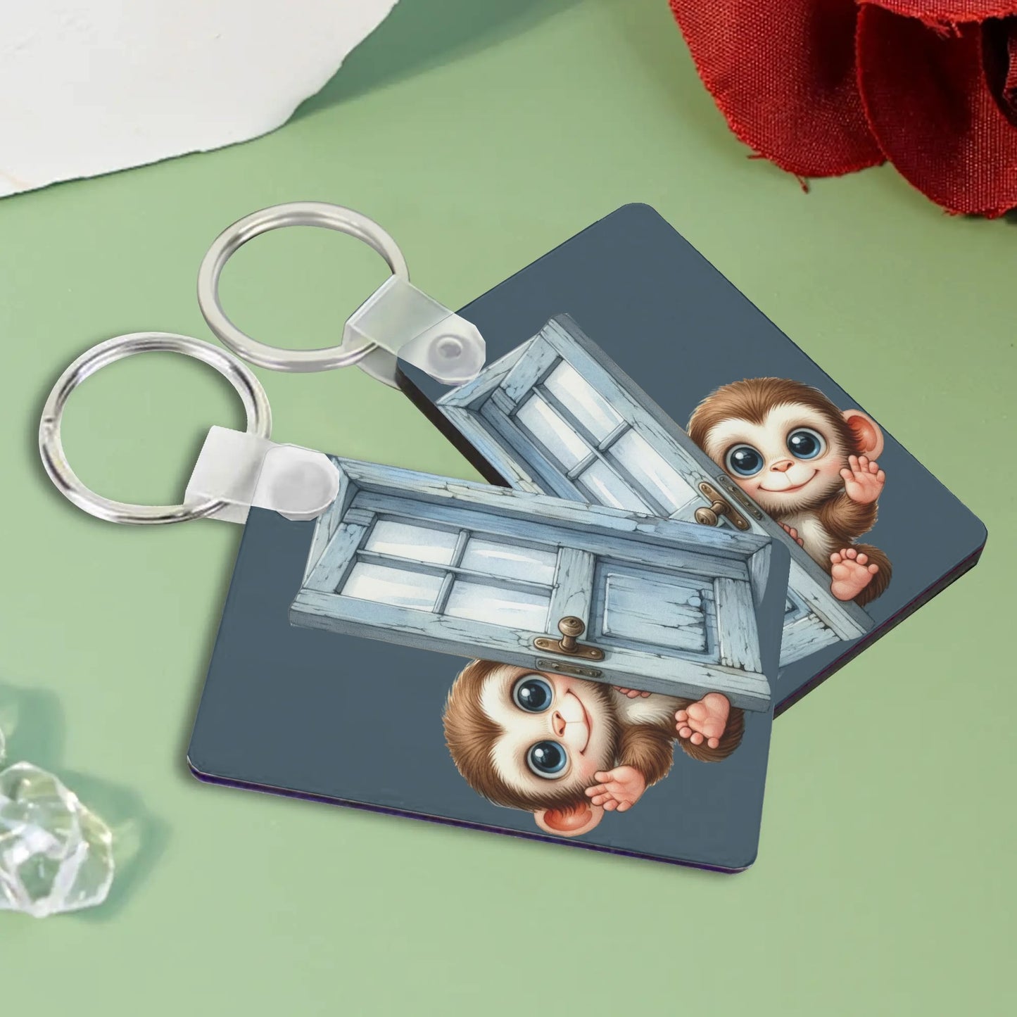 Heartfelt Gift Ideas: Unique Fun African Animal Keychains - Double-Sided Printed, Unique Designs, Perfect for Luggage & Keys