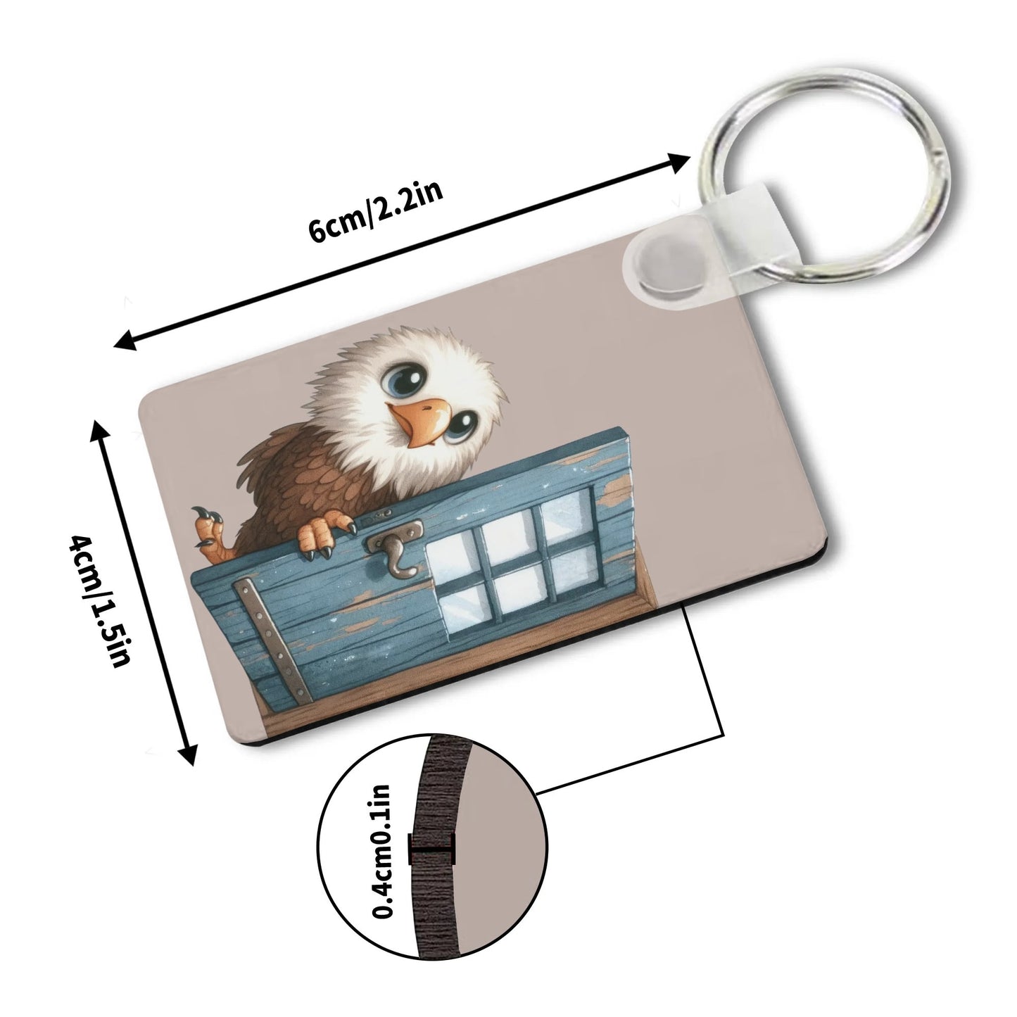 Heartfelt Gift Ideas: Unique Fun Birds of a Feather Keychains - Double-Sided Printed, Unique Designs, Perfect for Luggage & Keys