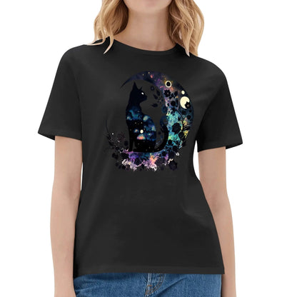 Cat On The Moon - Women's Super Soft 100% Cotton T-Shirt Part 2