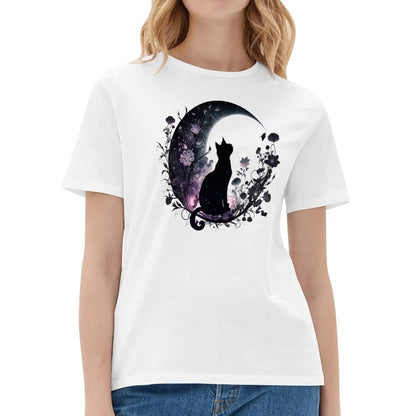 Cat On The Moon - Women's Super Soft 100% Cotton T-Shirt Part 2