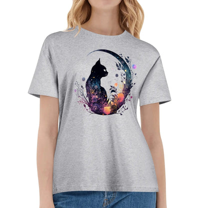 Cat On The Moon - Women's Super Soft 100% Cotton T-Shirt Part 2