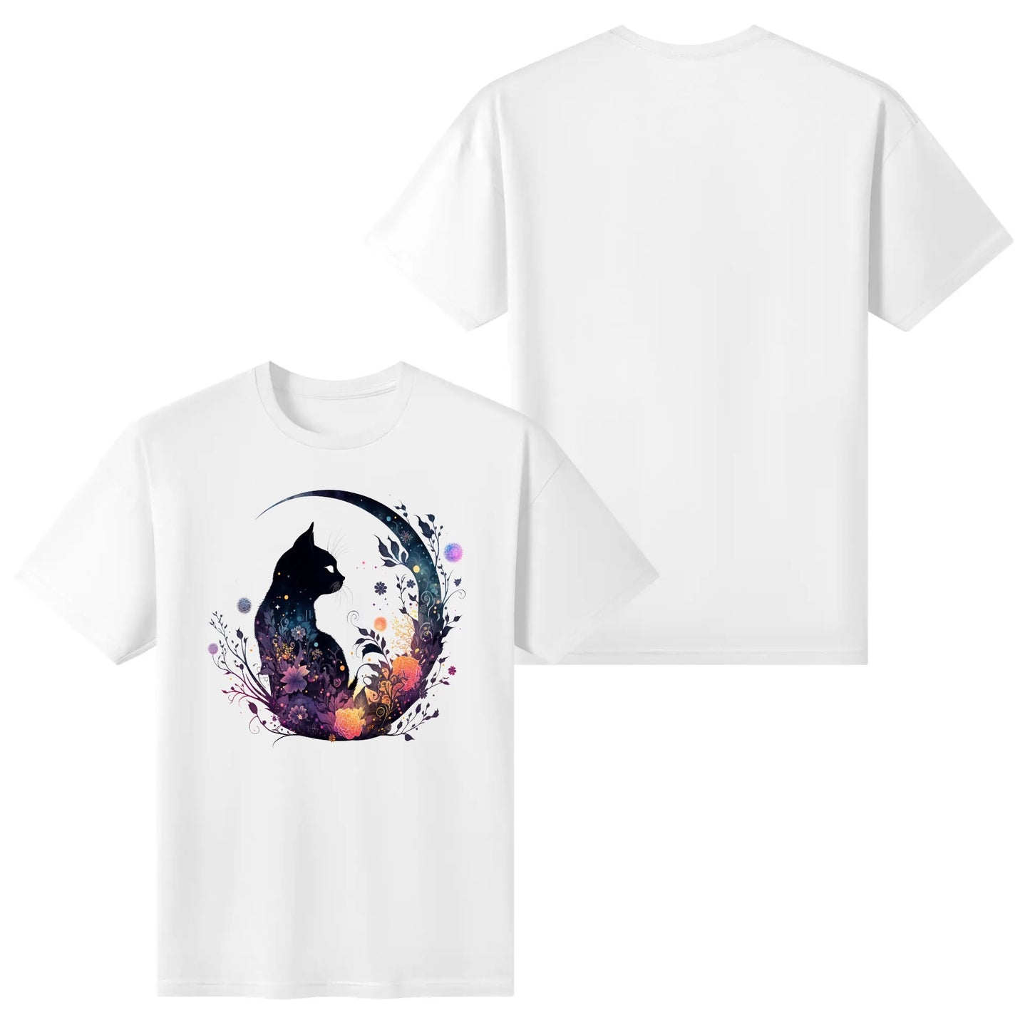 Cat On The Moon - Women's Super Soft 100% Cotton T-Shirt Part 2