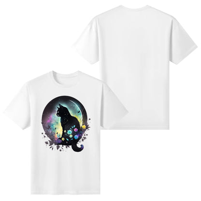 Cat On The Moon - Women's Super Soft 100% Cotton T-Shirt Part 2