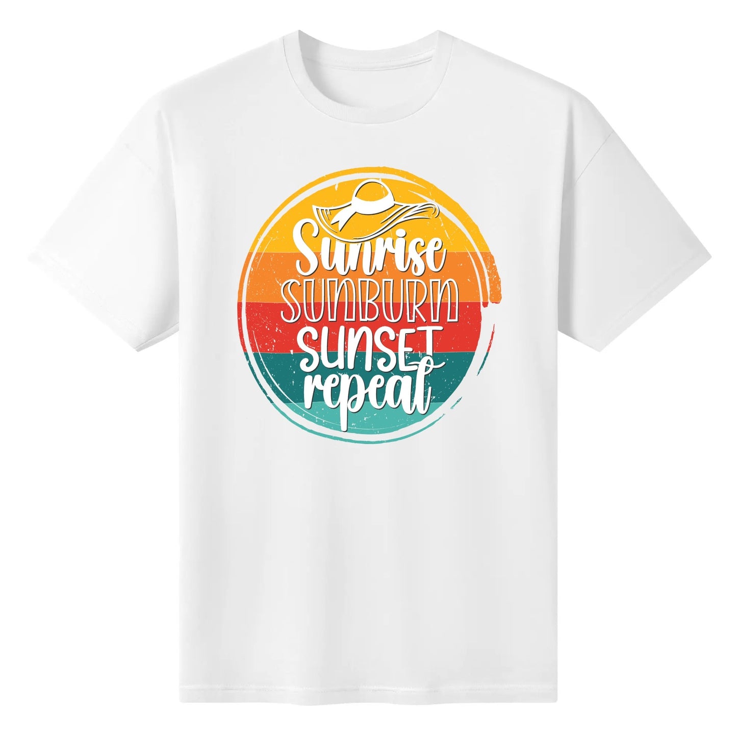 Sunrise Sunburn Sunset Repeat - Women's 100% Soft Cotton T-Shirt