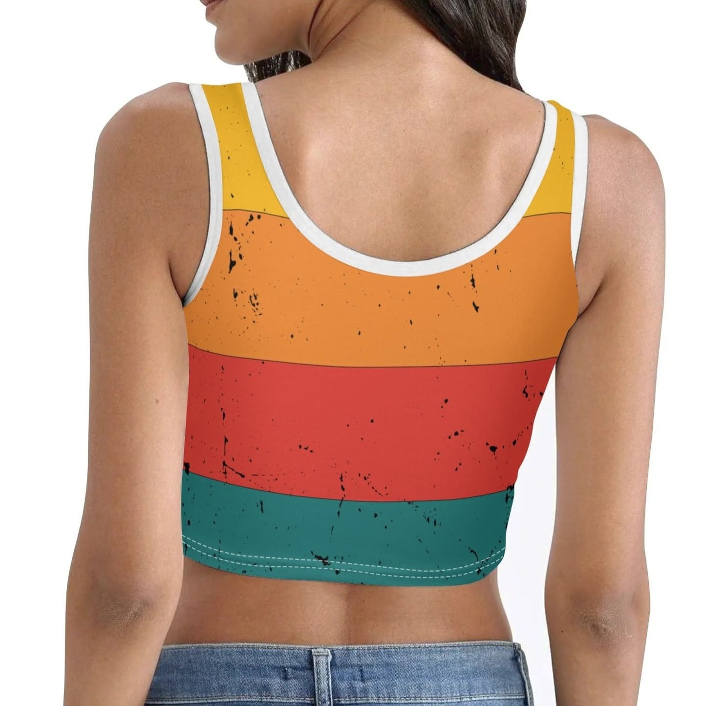 Sunrise Sunburn Sunset Repeat - Women's Casual Summer Sleeveless Stretch Crop Tank Top Shirts