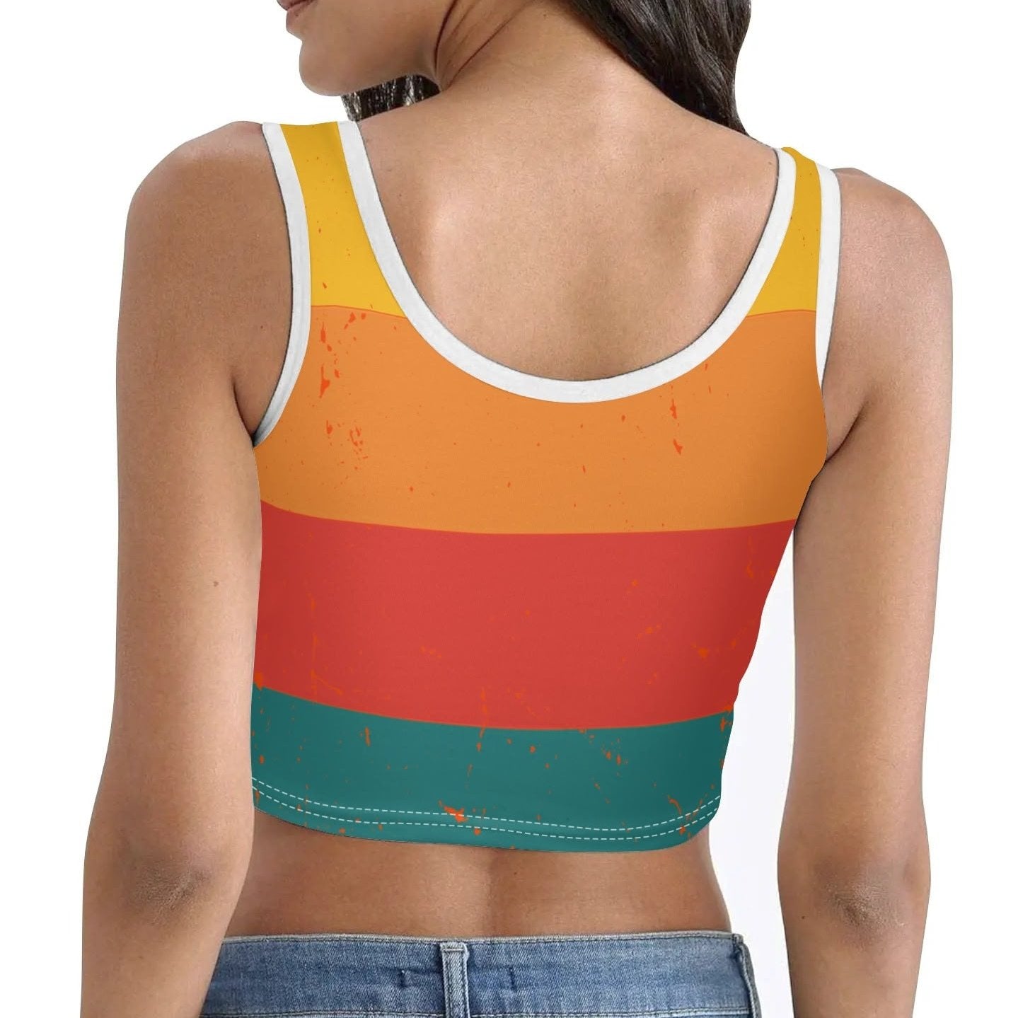 Sunrise Sunburn Sunset Repeat - Women's Casual Summer Sleeveless Stretch Crop Tank Top Shirts