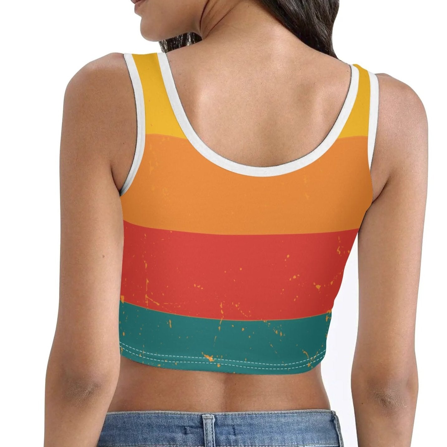 Sunrise Sunburn Sunset Repeat - Women's Casual Summer Sleeveless Stretch Crop Tank Top Shirts