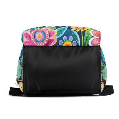 Funky Flowers - Large Capacity Diaper Bag Mummy Backpack Nursing Bag