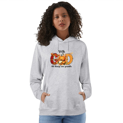 With God All Things Are Possible - Unisex 100% Soft Cotton Hoodie - Celebrate