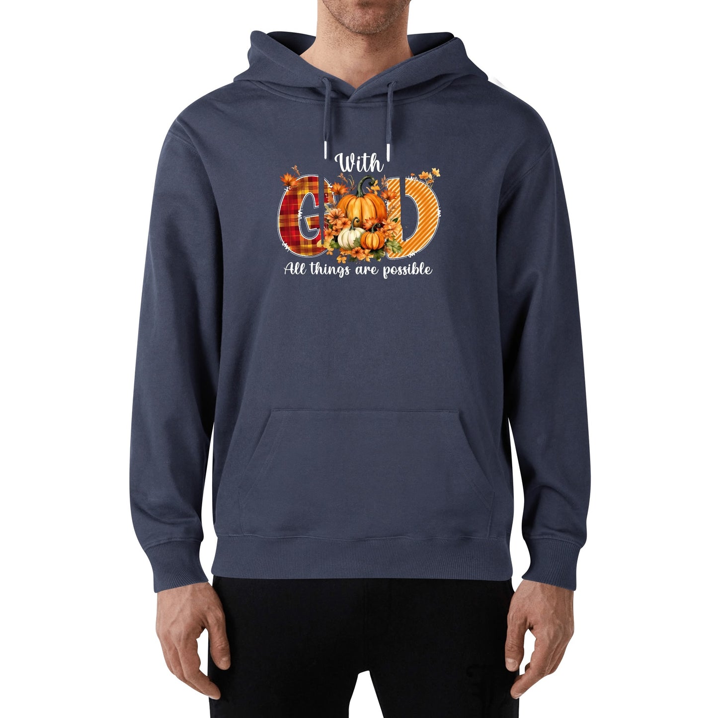 With God All Things Are Possible - Unisex 100% Soft Cotton Hoodie - Celebrate Fall