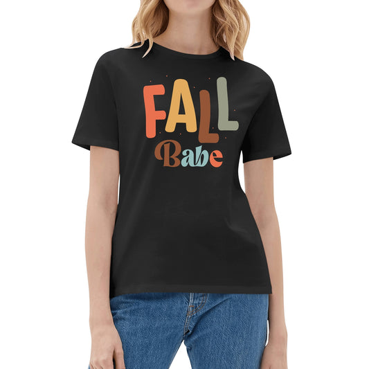 Fall Babe - Womens Super Soft 100% Cotton T-Shirt