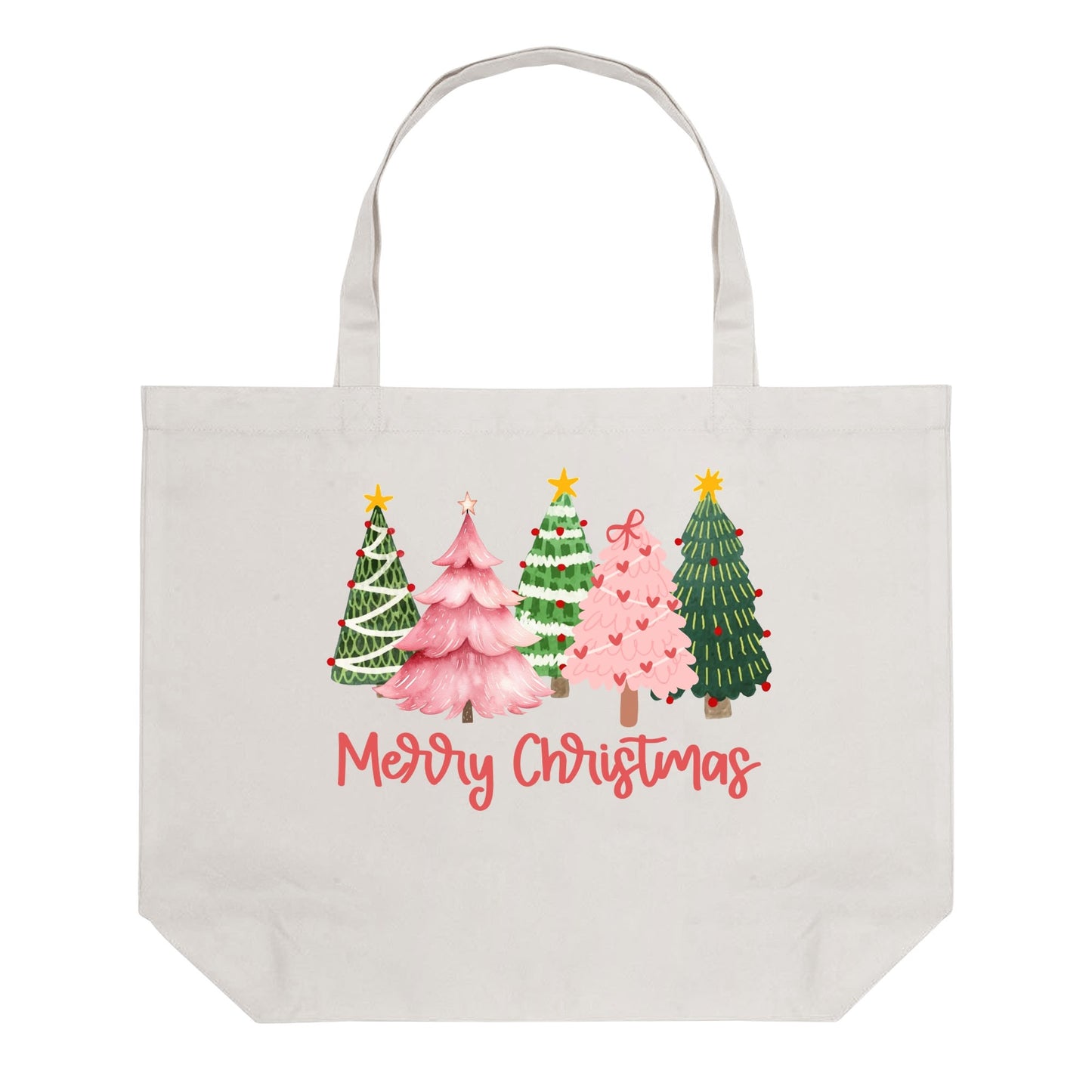Merry Christmas Trees | 100% Cotton Tote Bag - Eco-Friendly