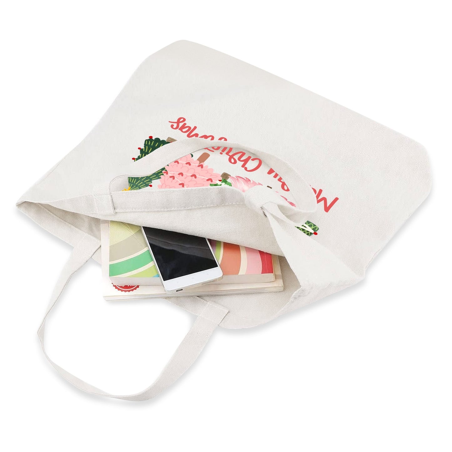 Merry Christmas Trees | 100% Cotton Tote Bag - Eco-Friendly