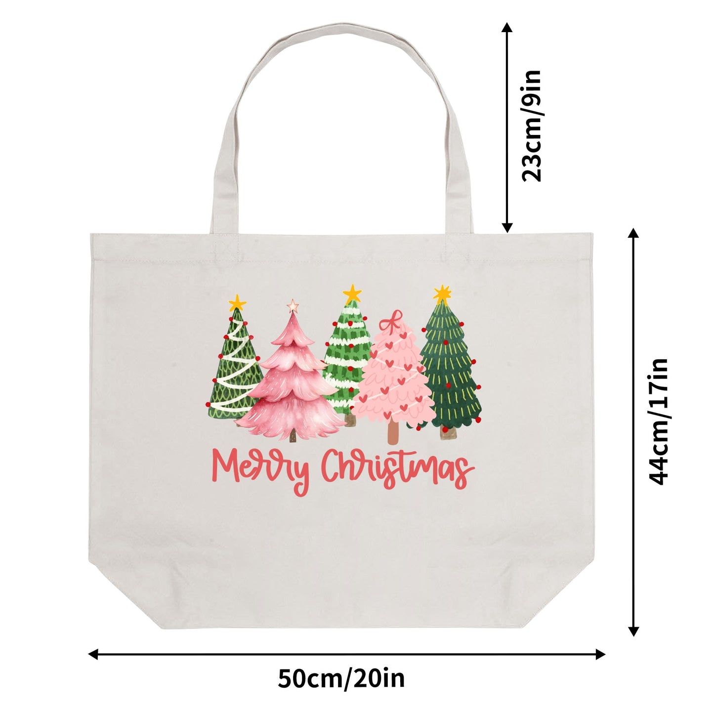 Merry Christmas Trees | 100% Cotton Tote Bag - Eco-Friendly
