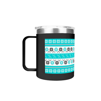 Ugly Sweater Motif – 12oz Stainless Steel Coffee Mug with Lid