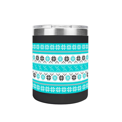 Ugly Sweater Motif – 12oz Stainless Steel Coffee Mug with Lid