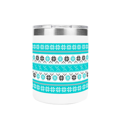 Ugly Sweater Motif – 12oz Stainless Steel Coffee Mug with Lid