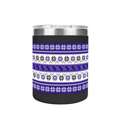 Ugly Sweater Motif – 12oz Stainless Steel Coffee Mug with Lid