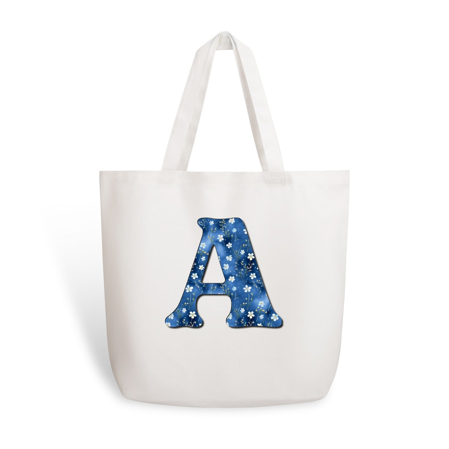 A - Monogrammed 100% Cotton Tote Bag - Eco-Friendly
