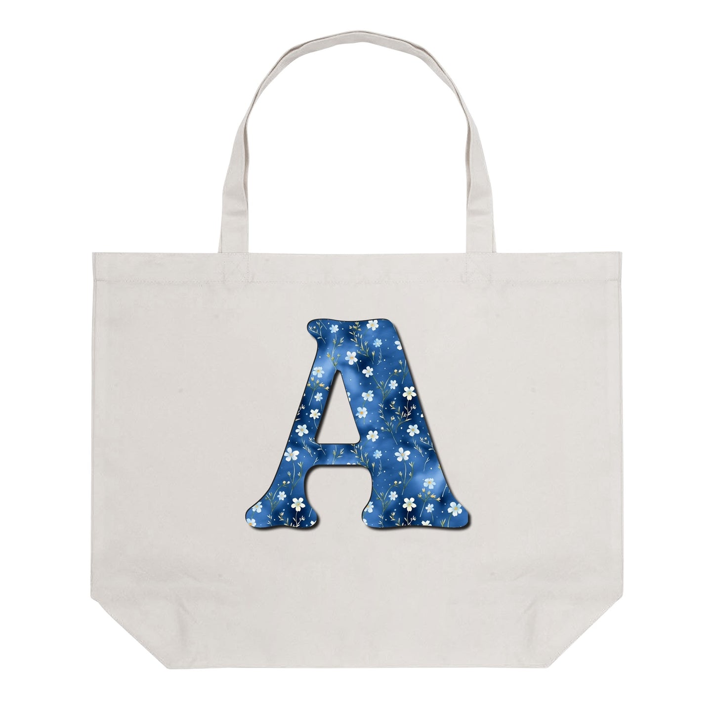 A - Monogrammed 100% Cotton Tote Bag - Eco-Friendly