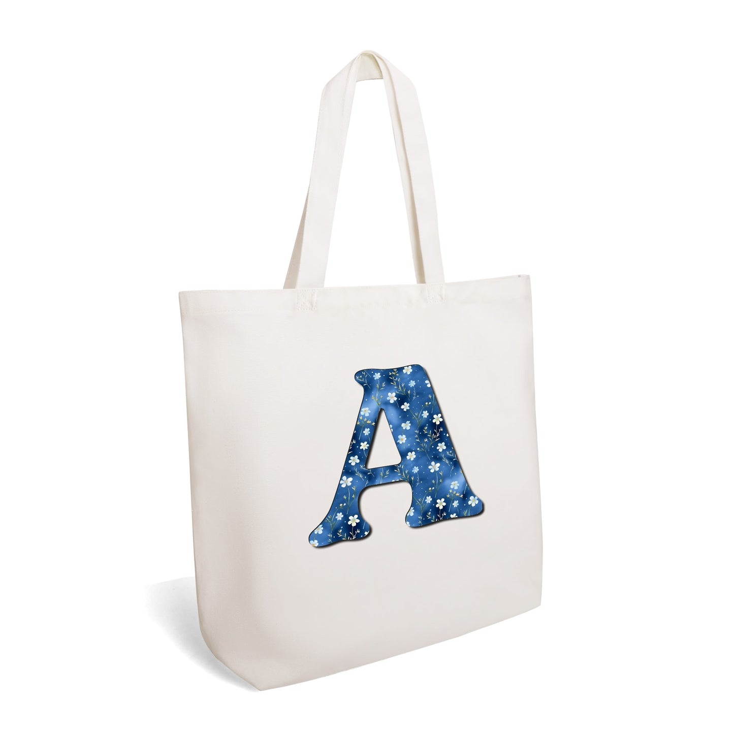 A - Monogrammed 100% Cotton Tote Bag - Eco-Friendly
