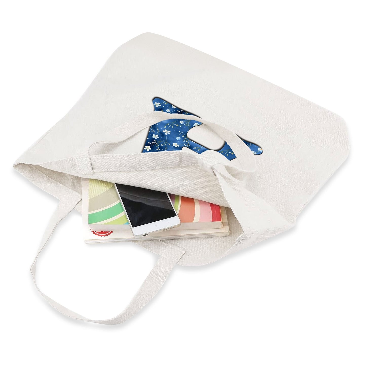 A - Monogrammed 100% Cotton Tote Bag - Eco-Friendly