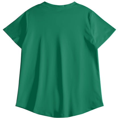 Be A Nurse They Said, It'll Be Fun They Said | Women's V-Neck Nursing Scrub Top - 2-Tone Seafoam