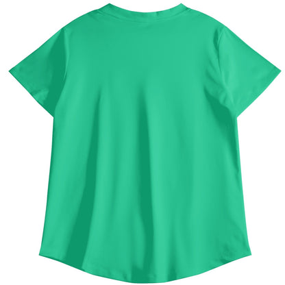 Be A Nurse They Said, It'll Be Fun They Said | Women's V-Neck Nursing Scrub Top - 2-Tone Seafoam