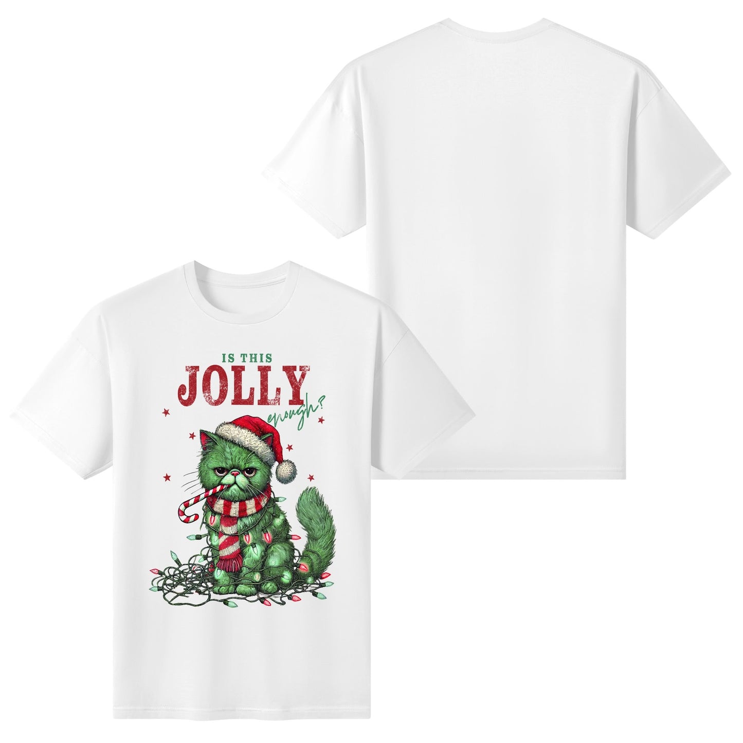 Is This Jolly Enough - Womens Super Soft 100% Cotton T-Shirt - Funny Christmas Tee!