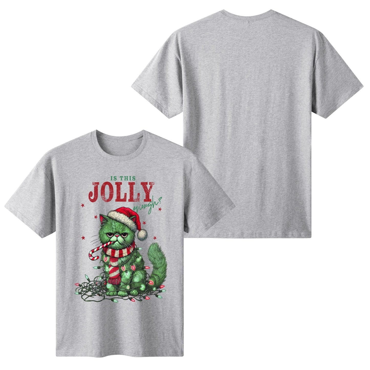 Is This Jolly Enough - Womens Super Soft 100% Cotton T-Shirt - Funny Christmas Tee!