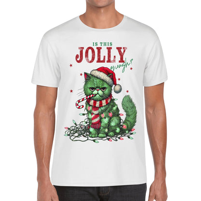 Is This Jolly Enough - Mens 100% Soft Cotton T-Shirt - Funny Christmas T-Shirt