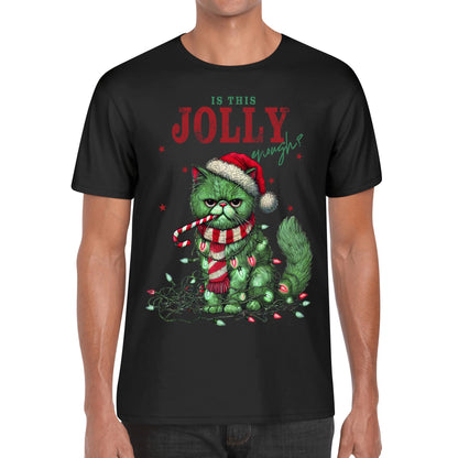 Is This Jolly Enough - Mens 100% Soft Cotton T-Shirt - Funny Christmas T-Shirt