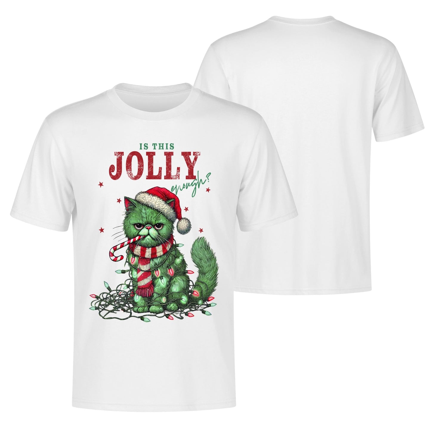 Is This Jolly Enough - Mens 100% Soft Cotton T-Shirt - Funny Christmas T-Shirt