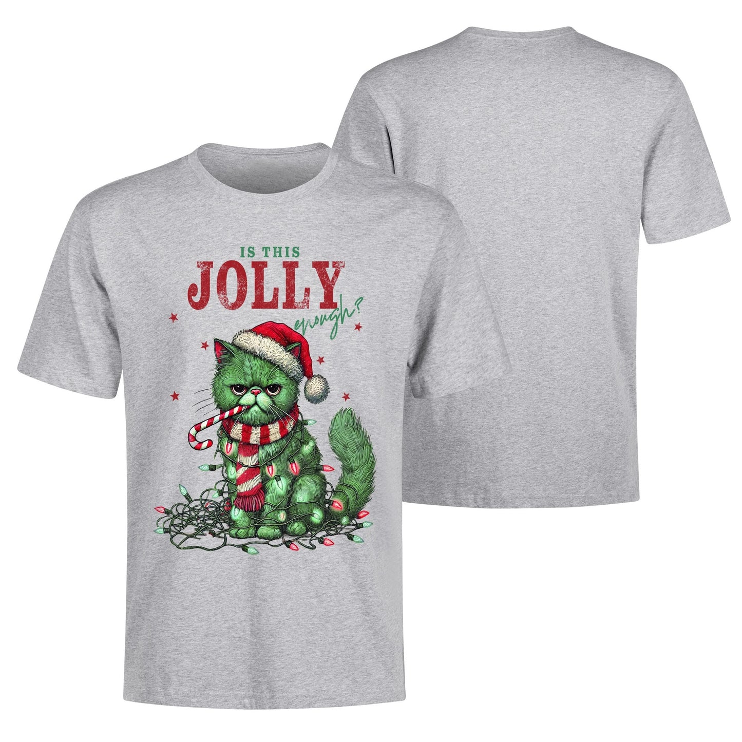 Is This Jolly Enough - Mens 100% Soft Cotton T-Shirt - Funny Christmas T-Shirt