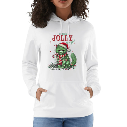 Is This Jolly Enough - Unisex 100% Soft Cotton Hoodie - Funny Christmas Hooded Pullover