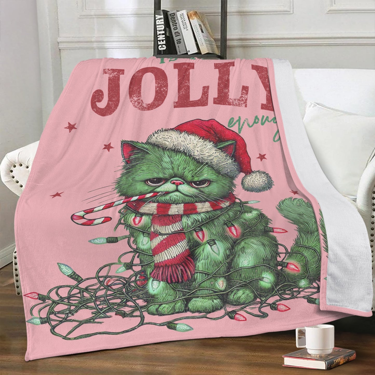 Is This Jolly Enough? - Premium Soft Polyester Fleece Blanket