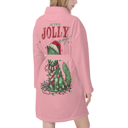 Is This Jolly Enough? Womens Short Christmas Bathrobe