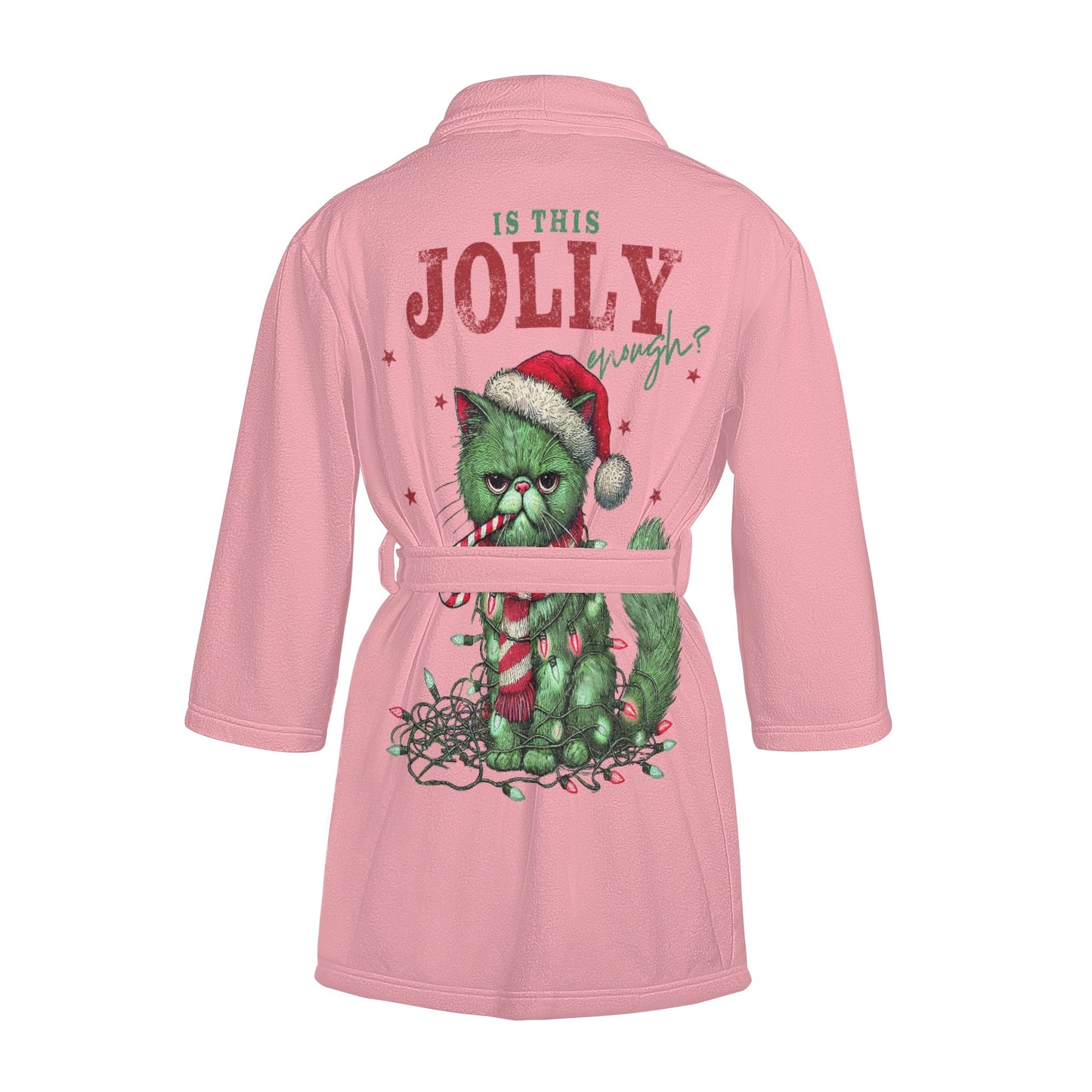 Is This Jolly Enough? Womens Short Christmas Bathrobe