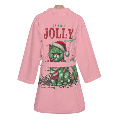 Is This Jolly Enough? Womens Short Christmas Bathrobe