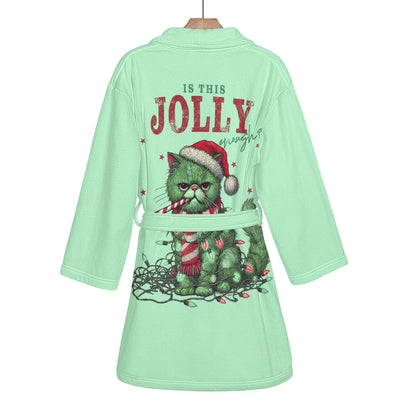 Is This Jolly Enough? Womens Short Christmas Bathrobe