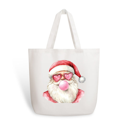 Cheeky Bubble Blowing Santa | 100% Cotton Tote Bag - Eco-Friendly