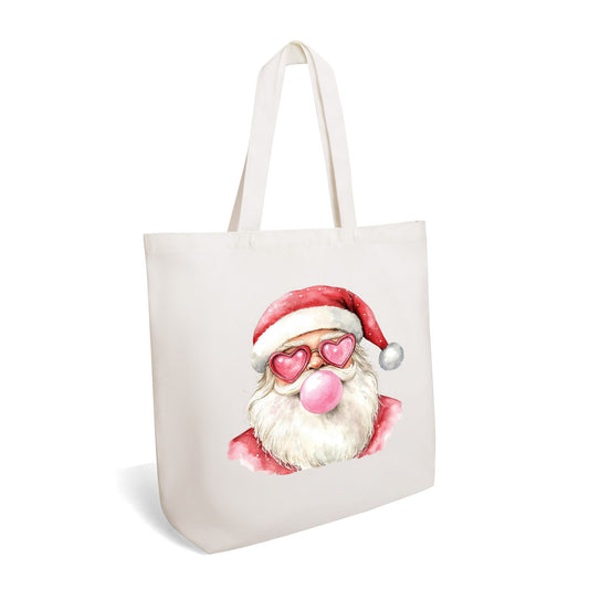 Cheeky Bubble Blowing Santa | 100% Cotton Tote Bag - Eco-Friendly